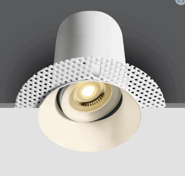 WHITE TRIMLESS FIRE RATED GU10 10w DARK LIGHT