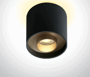 BLACK BACKLIT LED 8W WW IP20 230V DARK LIGHT