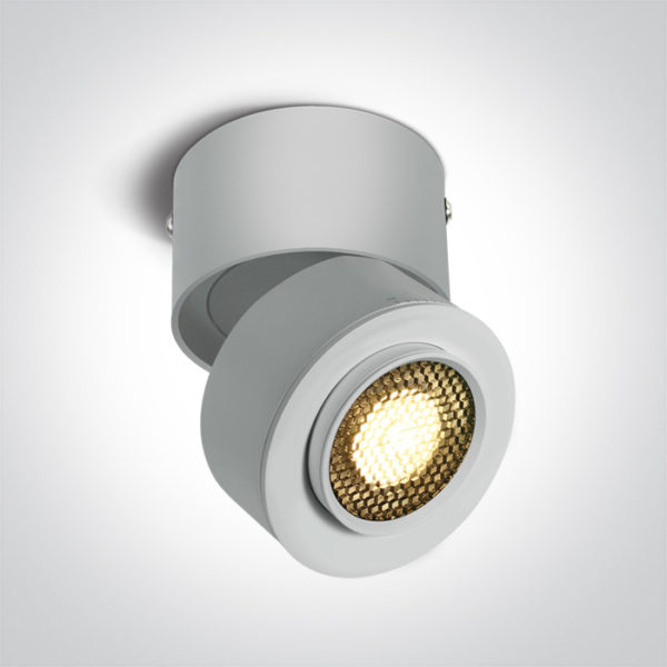 > WHITE COB 15W WW IP20 15-45deg ADJUSTABLE 230V HONEYCOMB*
