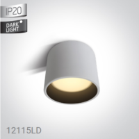 BLACK CYLINDER LED 16W WW 230V DARK LIGHT