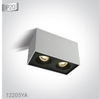 WHITE GU10 2x10W ADJUSTABLE SQUARE 100-240V