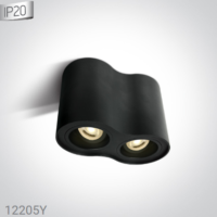 BLACK GU10 2x10W ADJUSTABLE 100-240V