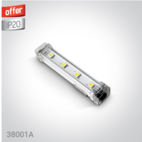 BLUE 10cm 12xLED 1w 24v DC TUBE