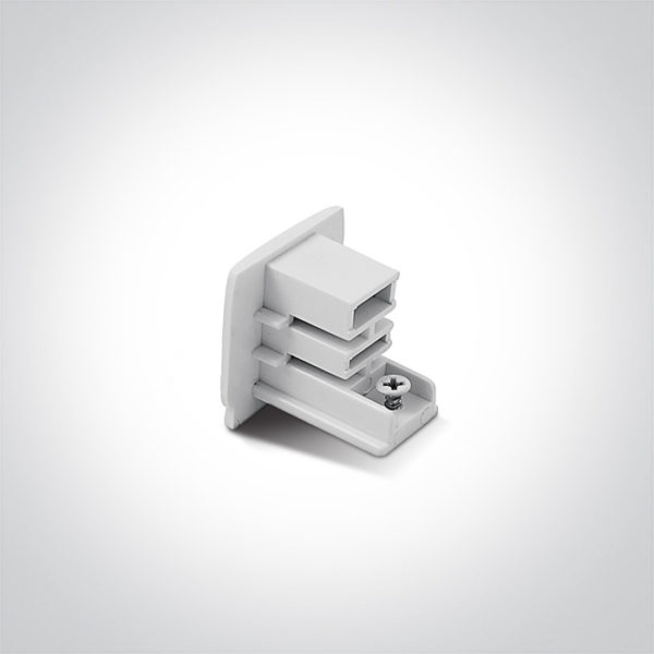 > Fermeture blanc de fin compatible pour rail SOS-40003A.***