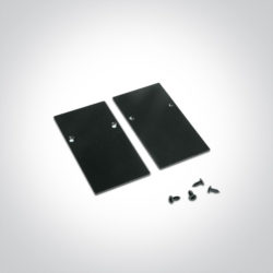 > Fermeture de fin noir pour rail magnétique 42001 / 42002 / 42001R / 42002R.