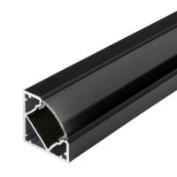 Profilé aluminium pour bande LED 2000 × 19 × 19 mm noir
