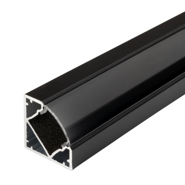 ALUMINIUM PROFILE FOR LED STRIP BLACK BODY/BLACK COVER L=2m*