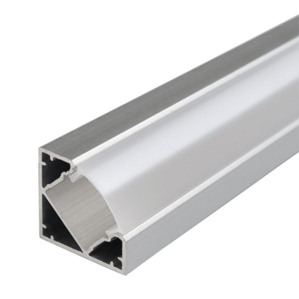 ALUMINIUM PROFILE FOR LED STRIP SILVER BODY/WHITE REFLECTOR  L=2m
