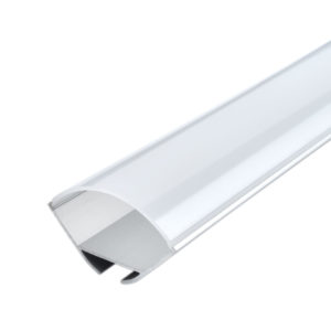 ALUMINIUM PROFILE ANGLE FOR LED STRIP GRAY BODY/WHITE COVER L=2m 16x16x10.5mm**