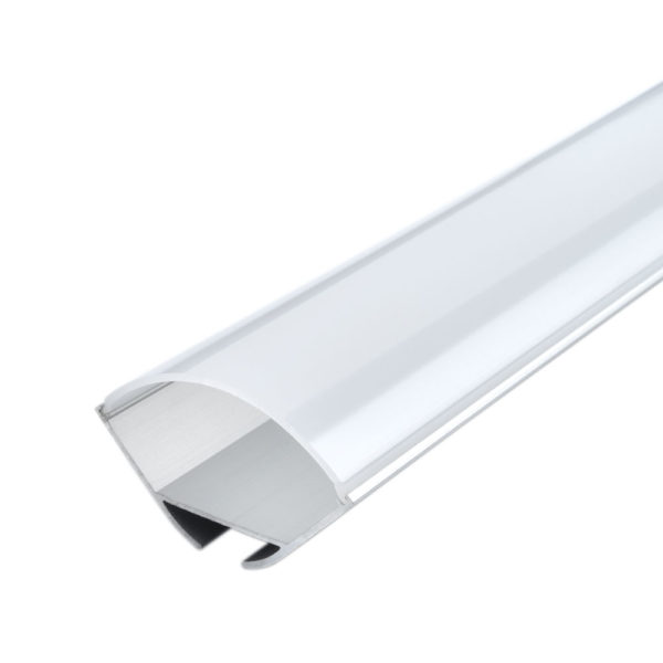 ALUMINIUM PROFILE ANGLE FOR LED STRIP GRAY BODY/WHITE COVER L=2m 16x16x10.5mm**