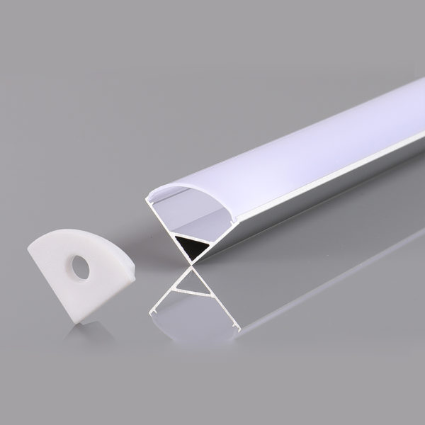 ALUMINIUM PROFILE ANGLE FOR LED STRIP GRAY BODY/WHITE COVER L=2m 16x16x10.5mm***
