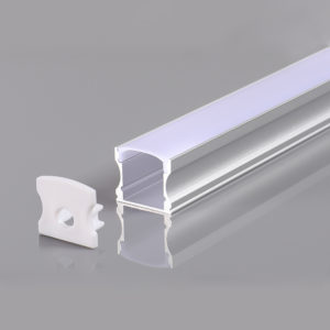 ALUMINIUM PROFILE FOR LED STRIP GRAY BODY/WHITE COVER L=2m 17.2x14.4x12mm*