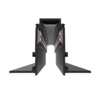 Rail magnétique encastré triphasé 2000 × 72.8 × 48 mm noir