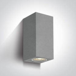> GREY WALL LIGHT GU10 2x10W IP65