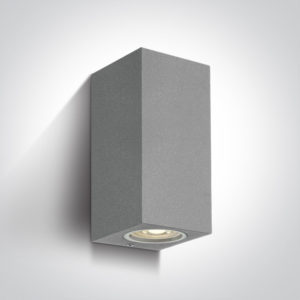 > GREY WALL LIGHT GU10 2x10W IP65