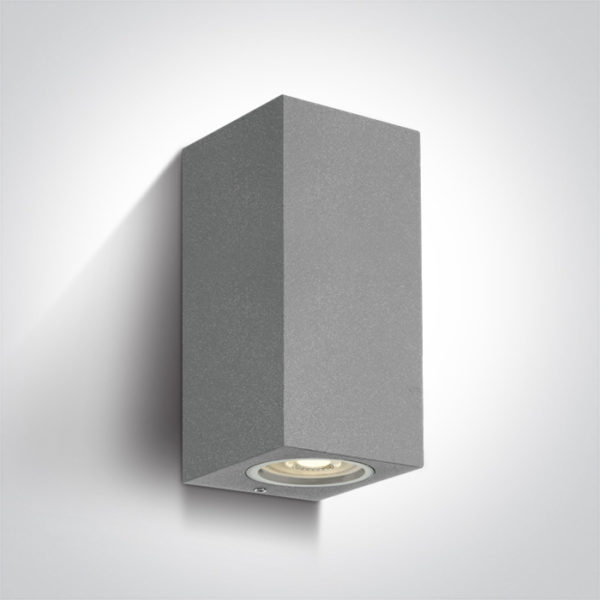 > GREY WALL LIGHT GU10 2x10W IP65
