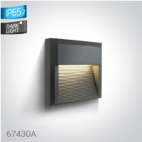 ANTHRACITE LED WALL LIGHT 8W WW DARK LIGHT IP65 230V*