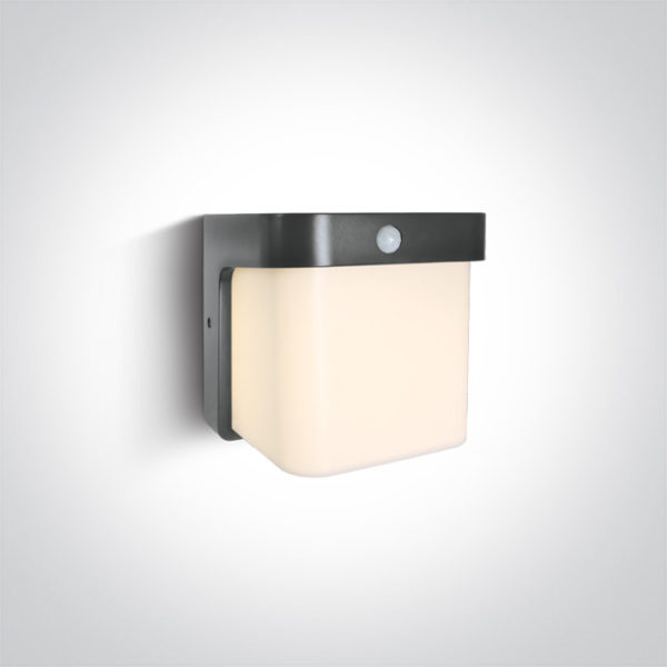 > ANTHRACITE WALL LED SENSOR 12W WW IP54 230V***