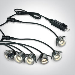 > 6pcs BLACK DECKING SET SS316 LED IP67 WW 230V***