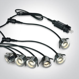 > 6pcs BLACK DECKING SET SS316 LED IP67 WW 230V***
