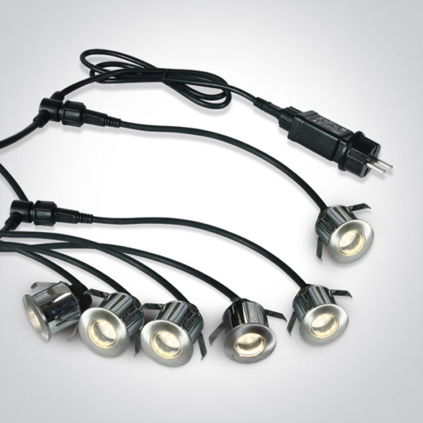 > 6pcs BLACK DECKING SET SS316 LED IP67 WW 230V***