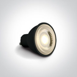 > BLACK COB LED 6W WW GU10 60deg 230v***