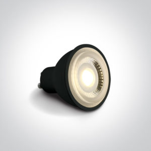 > BLACK COB LED 6W WW GU10 60deg 230v***