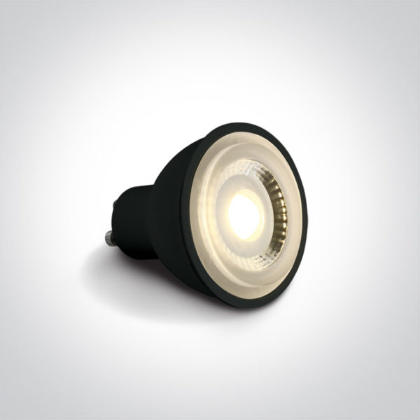 > BLACK COB LED 6W WW GU10 60deg 230v***