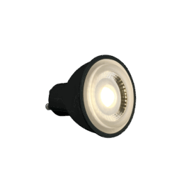 BLACK COB LED 6W WW GU10 60deg 230v