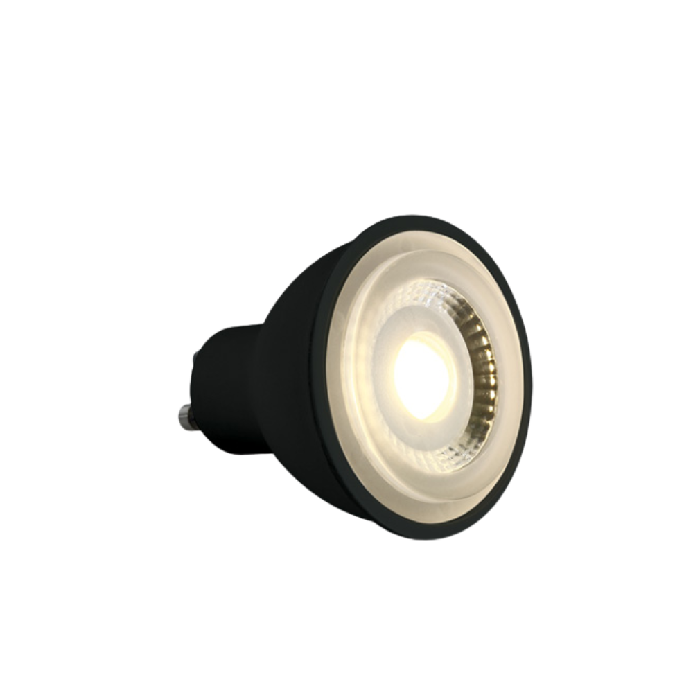 BLACK COB LED 6W WW GU10 60deg 230v