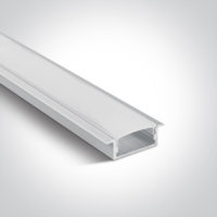 Profilé aluminium encastré pour bande LED 2000 × 30 × 10 mm blanc