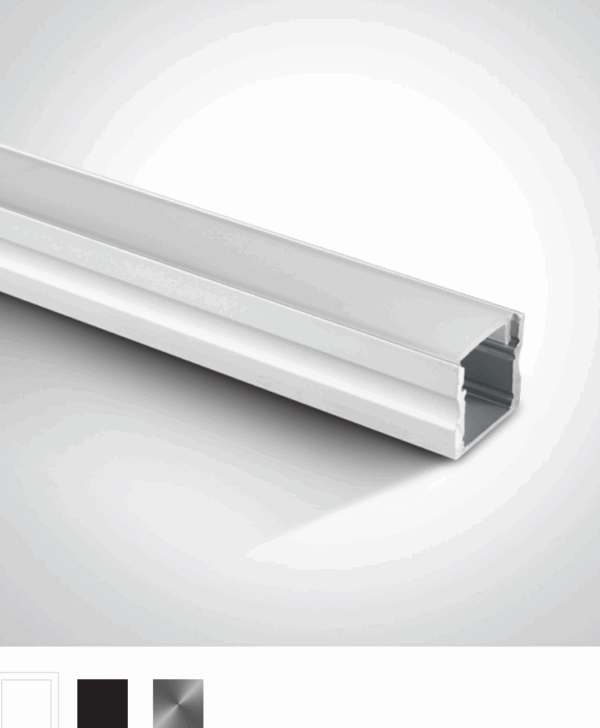 > 7904/AL2m Surface aluminium profile with PC opal diffuser.*