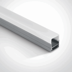 > 7906/AL  2m Slim Surface aluminium profile with PC opal diffuser.