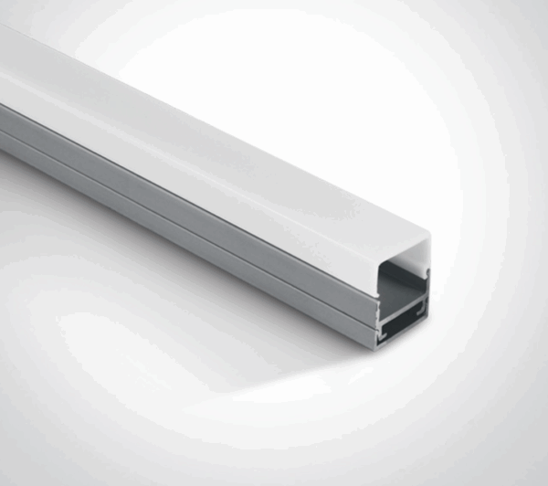 > 7906/AL  2m Slim Surface aluminium profile with PC opal diffuser.