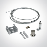 Kit de suspension réglable pour rail, avec une longueur de 2 m.