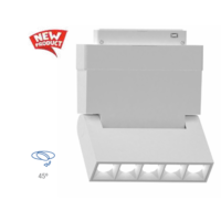 LED MAGNETIC FOLDING DC48V 5-HEADS 10W 3000K - M35