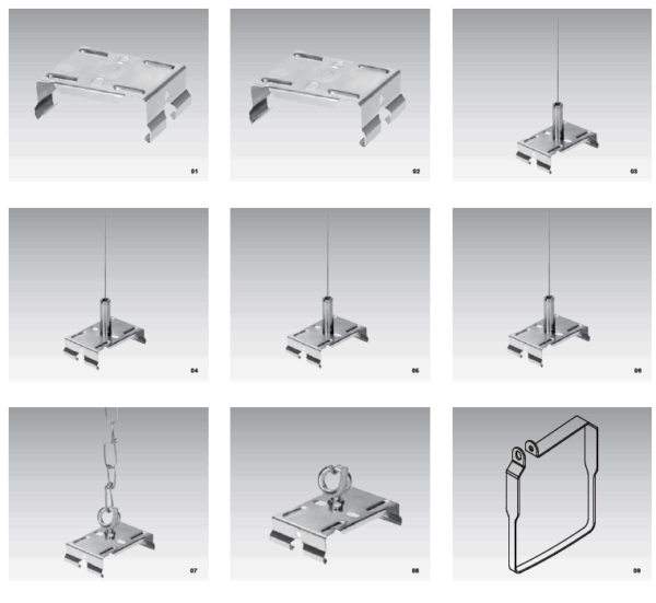 N-Line IP54-Steel cable suspesion kits*