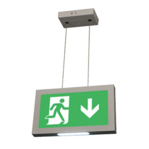 SOS-LE2915 B Panneau signal de sortie suspendu au plafond **
