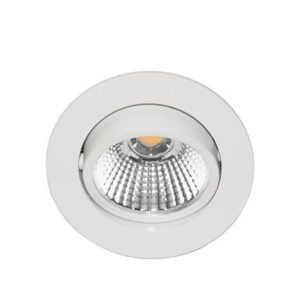 Spot encastré rond orientable.