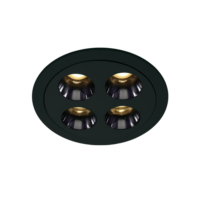 LED NOIRE ENCASTRÉE 10 W WW IP20 38 degrés 230 V LUMIÈRE SOMBRE