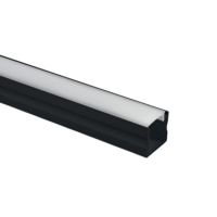 Profil aluminium en surface 2 m avec diffuseur noir PC