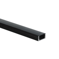Profilé aluminium pour bande LED 2000 × 17 × 9 mm noir