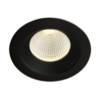 Spot encastré LED fixe 3 W noir