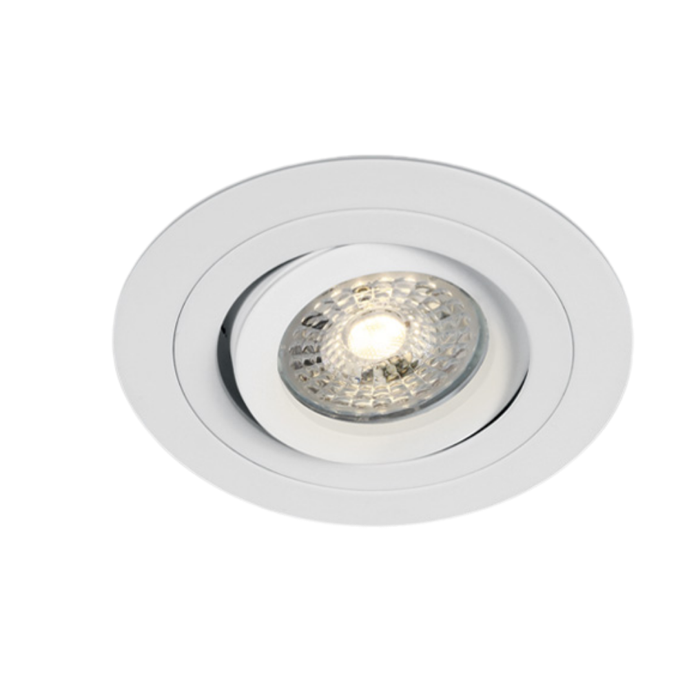 Spot encastré réglable MR16 GU10, 10 W, blanc