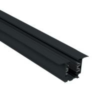 Rail carré encastré triphasé 3000 × 58 × 35 mm noir