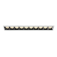 Spot encastré LED 40W 3000K blanc avec réflecteur en dark chrome