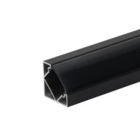 Profilé aluminium pour bande LED 2000 × 19 × 19 mm noir