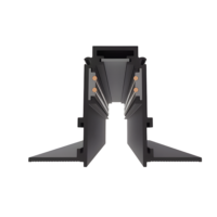 Rail magnétique encastré triphasé 2000 × 72.8 × 48 mm noir