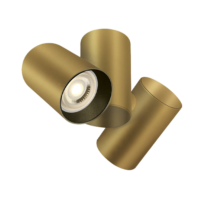 Spot orientable double GU10 2×10 W champagne