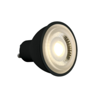 BLACK COB LED 6W WW GU10 60deg 230v